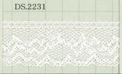 DS2231 Merletto in cotone Larghezza: 27 mm