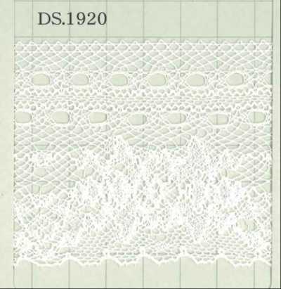 DS1920 Merletto di cotone Larghezza: 63 mm