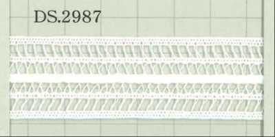 DS2987 Merletto in cotone Larghezza: 23 mm