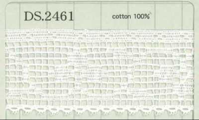 DS2461 Merletto in cotone Larghezza: 32mm
