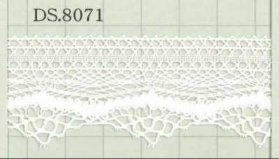 DS8071 Merletto di cotone Larghezza: 23 mm