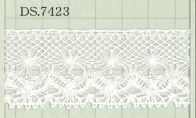 DS7423 Merletto di cotone Larghezza: 30 mm