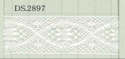 DS2897 Merletto di cotone Larghezza: 23 mm