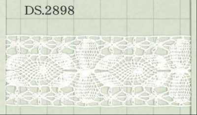 DS2898 Merletto in cotone Larghezza: 28 mm