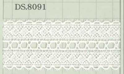 Merletto di cotone Larghezza: 33 mm