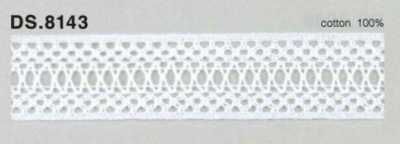 DS8143 Merletto di cotone Larghezza: 33 mm
