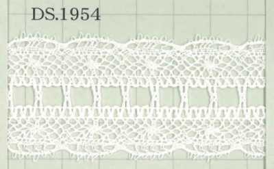 DS1954 Merletto di cotone Larghezza: 33mm