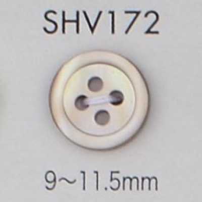 SHV172 Bottone in madreperla a 4 fori con bordo