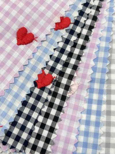 4023-1907-1 Ricamo in gingham tinto in filo