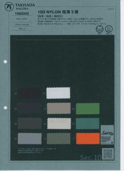 1060342 Nylon 15D ultra-sottile a 3 strati