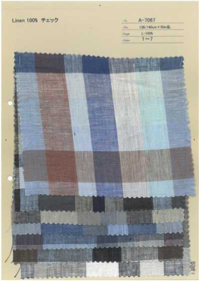 A-7067 Quadri 100% lino
