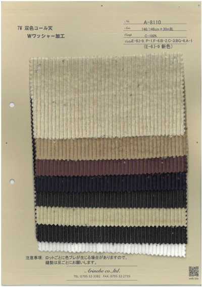 A-8110 7W velluto a coste bicolore
