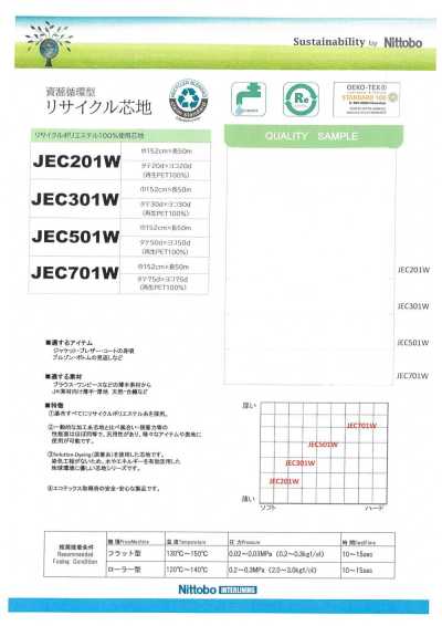 JEC201W Teletta leggera versatile morbida 20D, realizzata con materiali riciclati