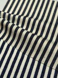 W1027-4 Denim In Cotone A Righe Audaci[Tessile / Tessuto] Tessuto Yoshiwa Sottofoto
