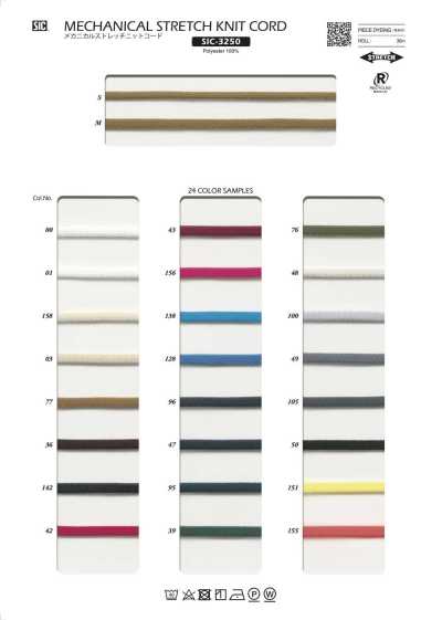 SIC-3250 Cordino in maglia elasticizzata meccanicamente