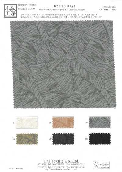 KKF3310-D5 Jacquard effetto lino 30D