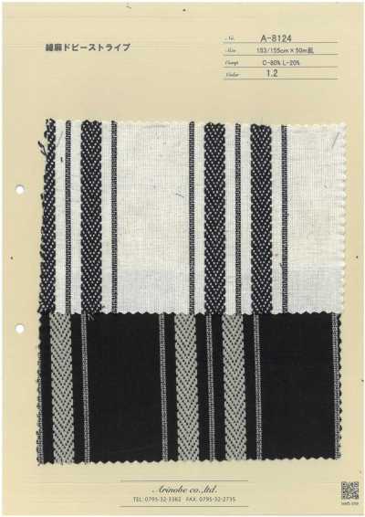 A-8124 Riga Dobby in cotone e lino