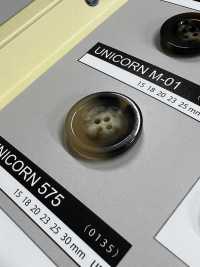 UNICORNM01 [Stile Bufalo] Bottone A 4 Fori Con Bordo[Pulsante] NITTO Button Sottofoto