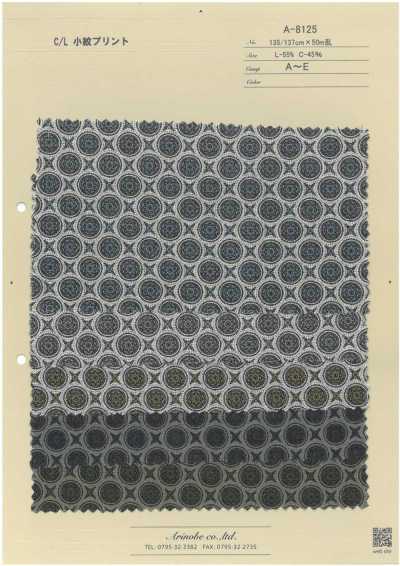 A-8125 Stampa Komon in cotone/lino