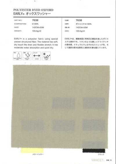 7638 EARLY® Oxford finitura lavata