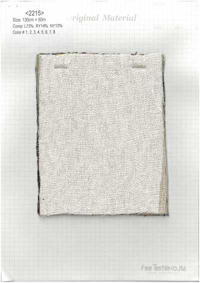2215 Armatura leno in lino, rayon e nylon