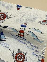 82160 SEVENBERRY® Ripple Cross The Sea Is A Man's Romance Motivo Marino[Tessile / Tessuto] VANCET Sottofoto