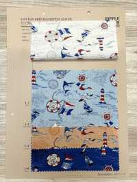 82160 SEVENBERRY® Ripple Cross The Sea Is A Man's Romance Motivo Marino[Tessile / Tessuto] VANCET Sottofoto