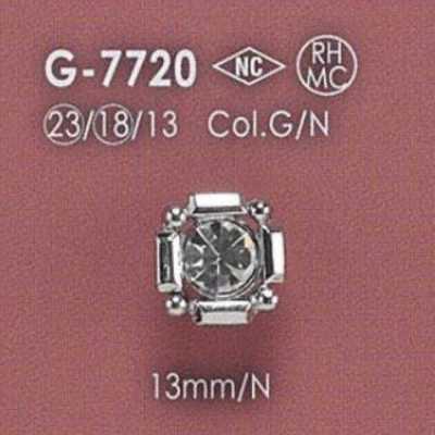 G7720 Bottone con gambo a mezzo anello in vetro/fuso