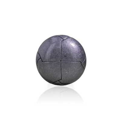 OBU4892 Bottone a gambo ad anello semirotondo in metallo alto
