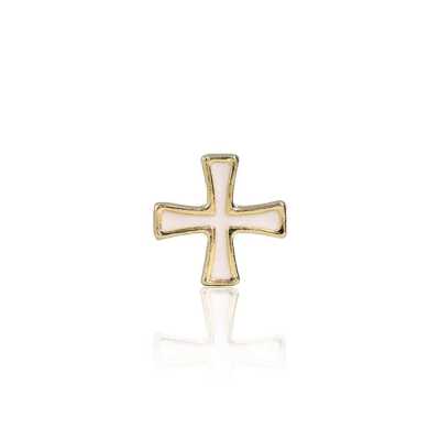 SBC4214 Bottone circolare con gambo ad anello in resina epossidica/metallo alto