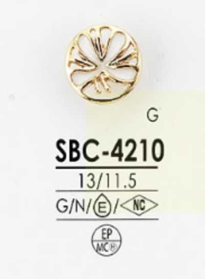 SBC4210 Bottone con gambo a semi-anello in resina epossidica/metallo alto