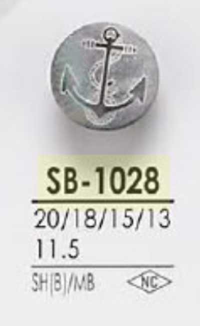 SB1028 Bottone con gambo a anello circolare a mezzanello in conchiglia madreperla nera/ottone