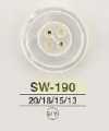 SW190 Bottone bianco in madreperla a 4 fori