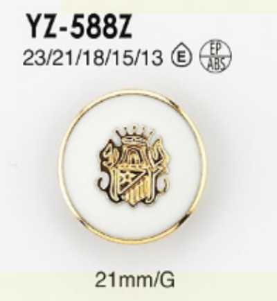 YZ588Z Bottone con gambo a mezzo anello rettangolare in resina epossidica/resina ABS