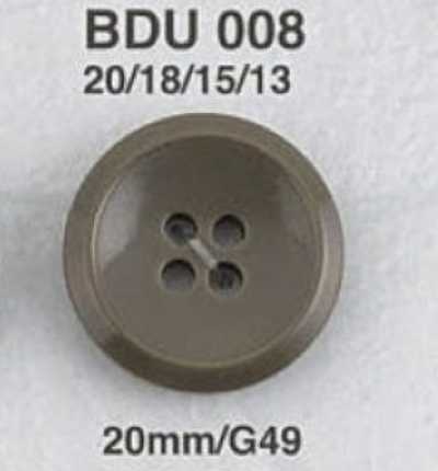 BDU008 Bottone a 4 fori in resina di poliestere