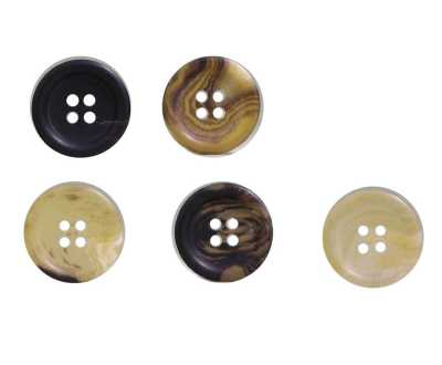 VHORN11 Bottone in resina poliestere a 4 fori