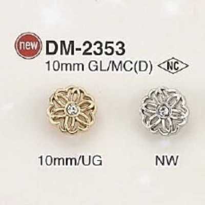 DM2353 Bottone con gambo ad anello circolare in vetro/pressofuso