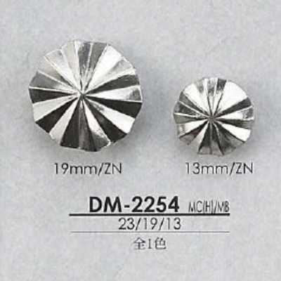 DM2254 Bottone con gambo ad anello circolare e semianello in metallo/ottone