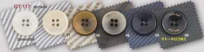 GT117 Bottone a quattro fori in resina poliestere