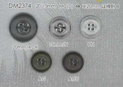DM2374 Bottone pressofuso a 4 fori