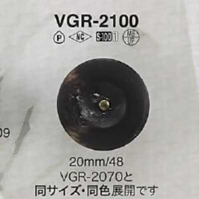 VGR2100 Bottone con gambo ad anello circolare a mezza anella in ottone/resina di poliestere