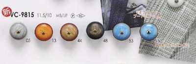VC9815 Bottone con gambo ad anello circolare in ottone/resina poliestere