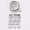 VC9740 Bottone a 2 fori da cucire in ottone/resina poliestere