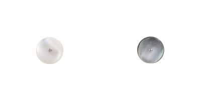 SMW4000 Bottone con gambo ad anello circolare in conchiglia Takase, conchiglia di madreperla nera / ottone