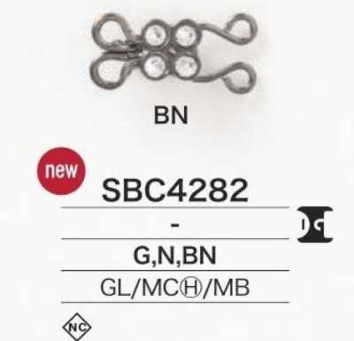 SBC4282 Gancetto in metallo alto/ottone impreziosito da vetro