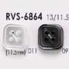 RVS6864 Bottone frontale a 4 fori in resina poliestere