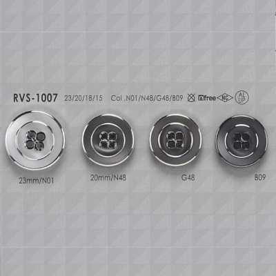 RVS1007 Bottone a 4 fori con foro frontale in alluminio/resina di poliestere