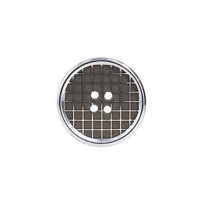 RVS1002 Bottone a 4 fori con foro frontale in alluminio/resina poliestere