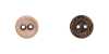 OW7400 Bottone A Due Fori In Legno/legno, Compensato/ottone