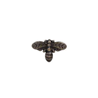OBU4921 Bottone con gambo ad anello semitondo in metallo alto